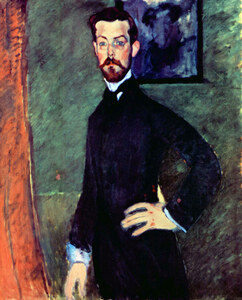 Modigliani - Portrait of Paul Alexanders before a green background